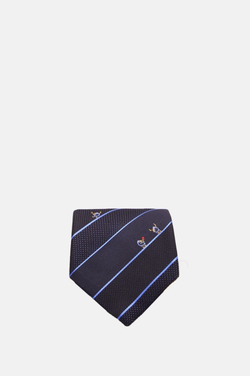 STRIPED SILK TIE WITH TOUKY