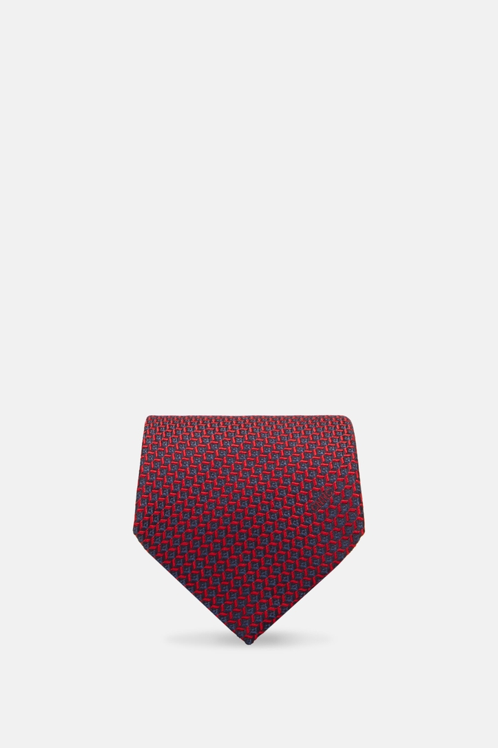 Geometric silk tie