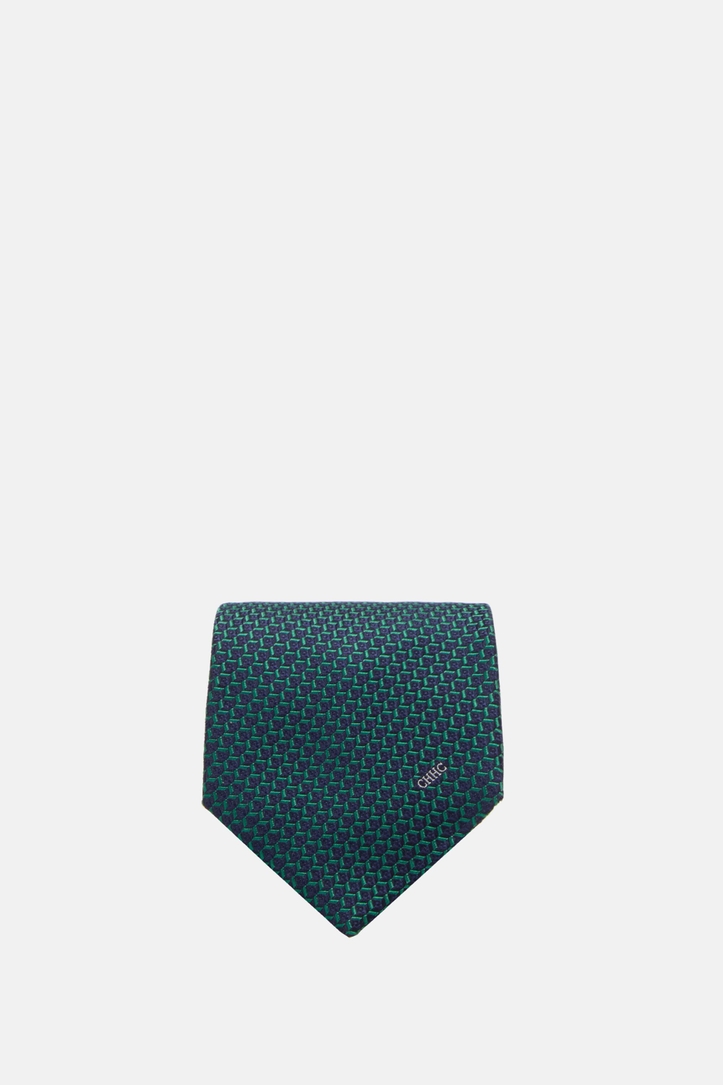 Geometric Textured Silk Tie