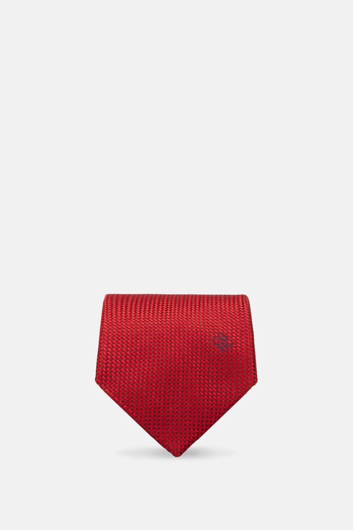 Structured silk tie