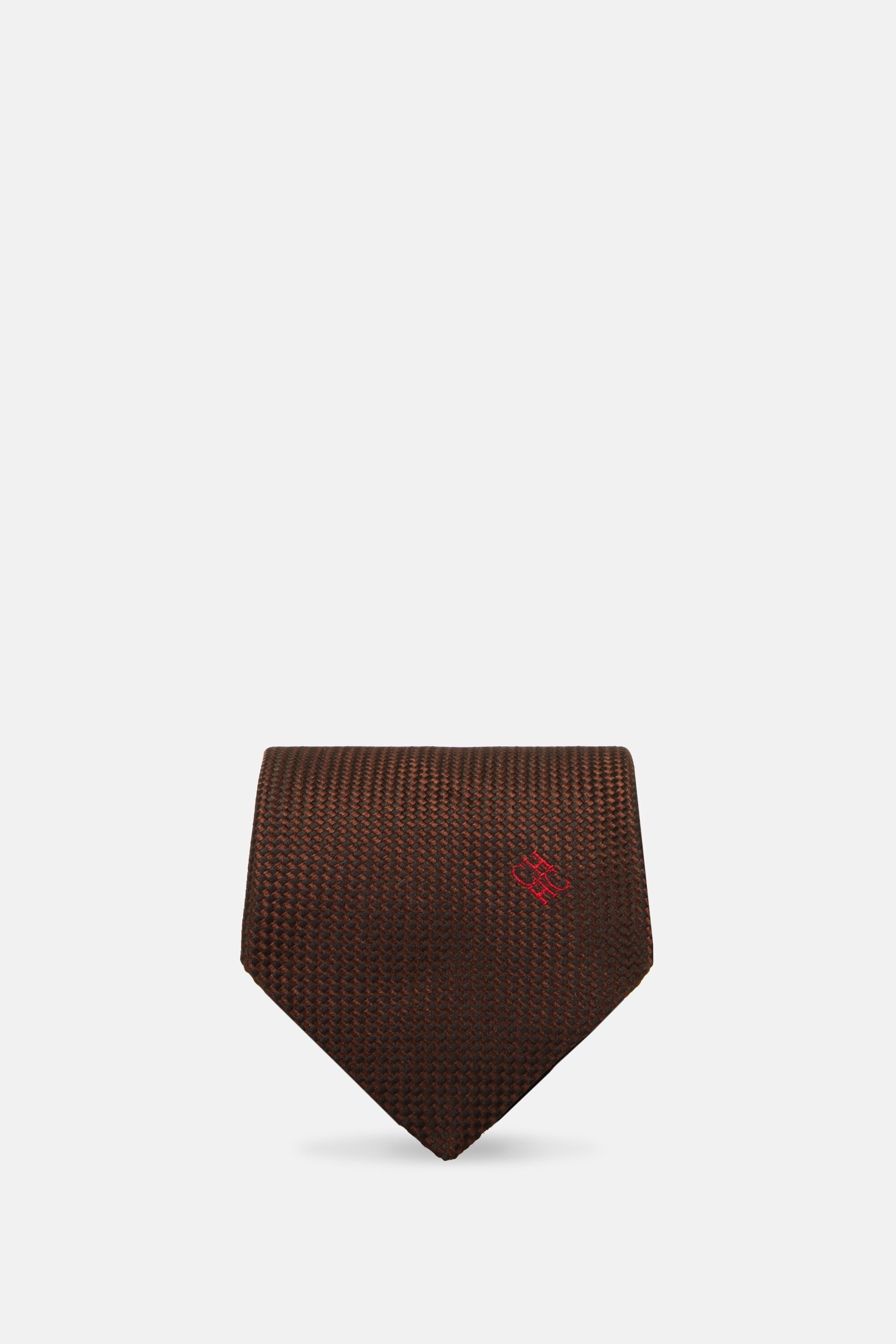 Structured silk tie