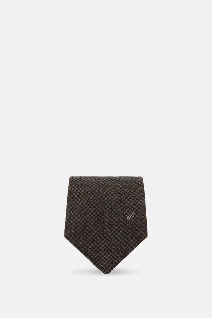 Structured silk and wool tie