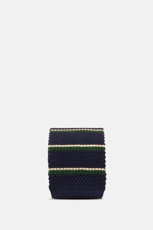 STRIPED SILK KNIT TIE