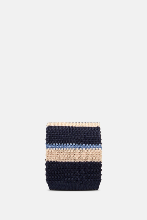 STRIPED SILK KNIT TIE