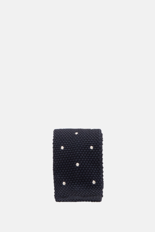 POLKA DOTS SILK KNIT TIE