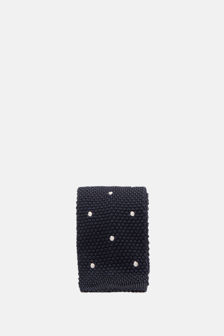 Polka Dots Silk Knit Tie