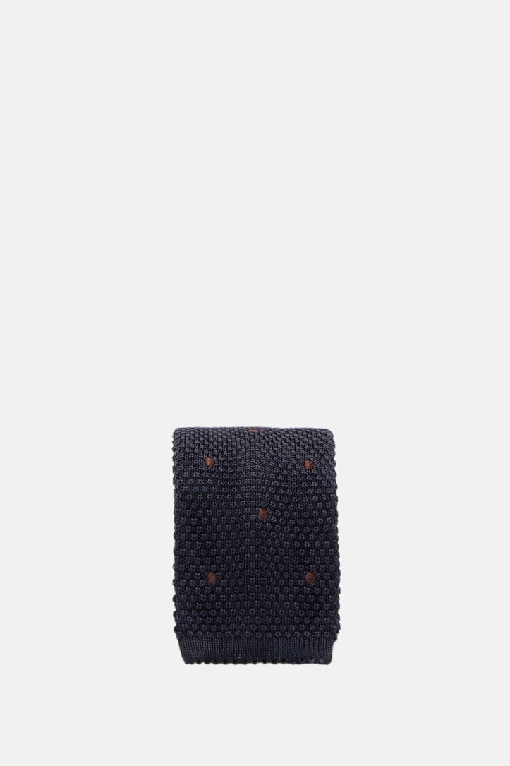Polka Dots Silk Knit Tie