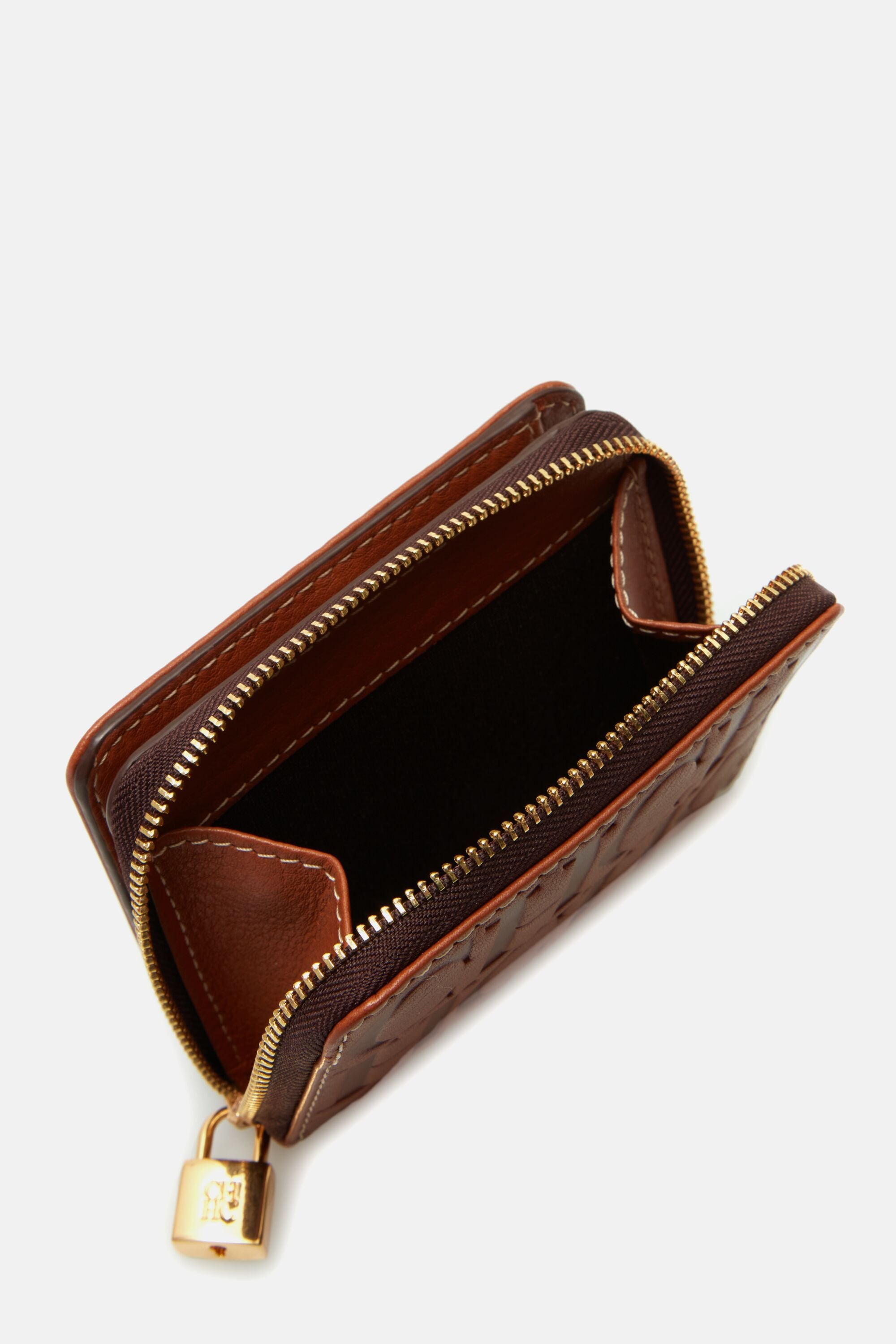 Small Zip Wallet, Cognac
