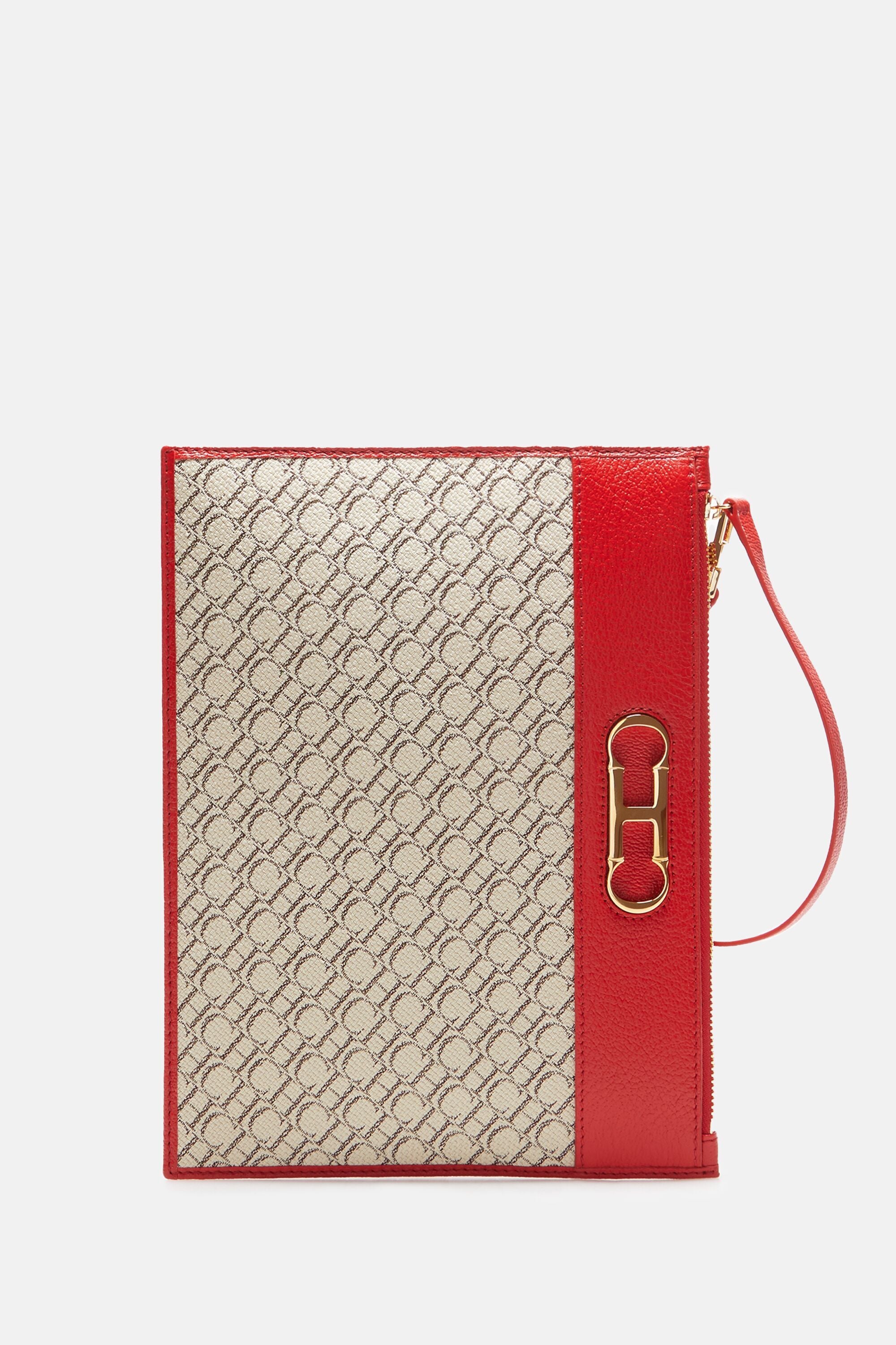 Carolina Herrera Multicolor Monogram Canvas And Leather Envelope