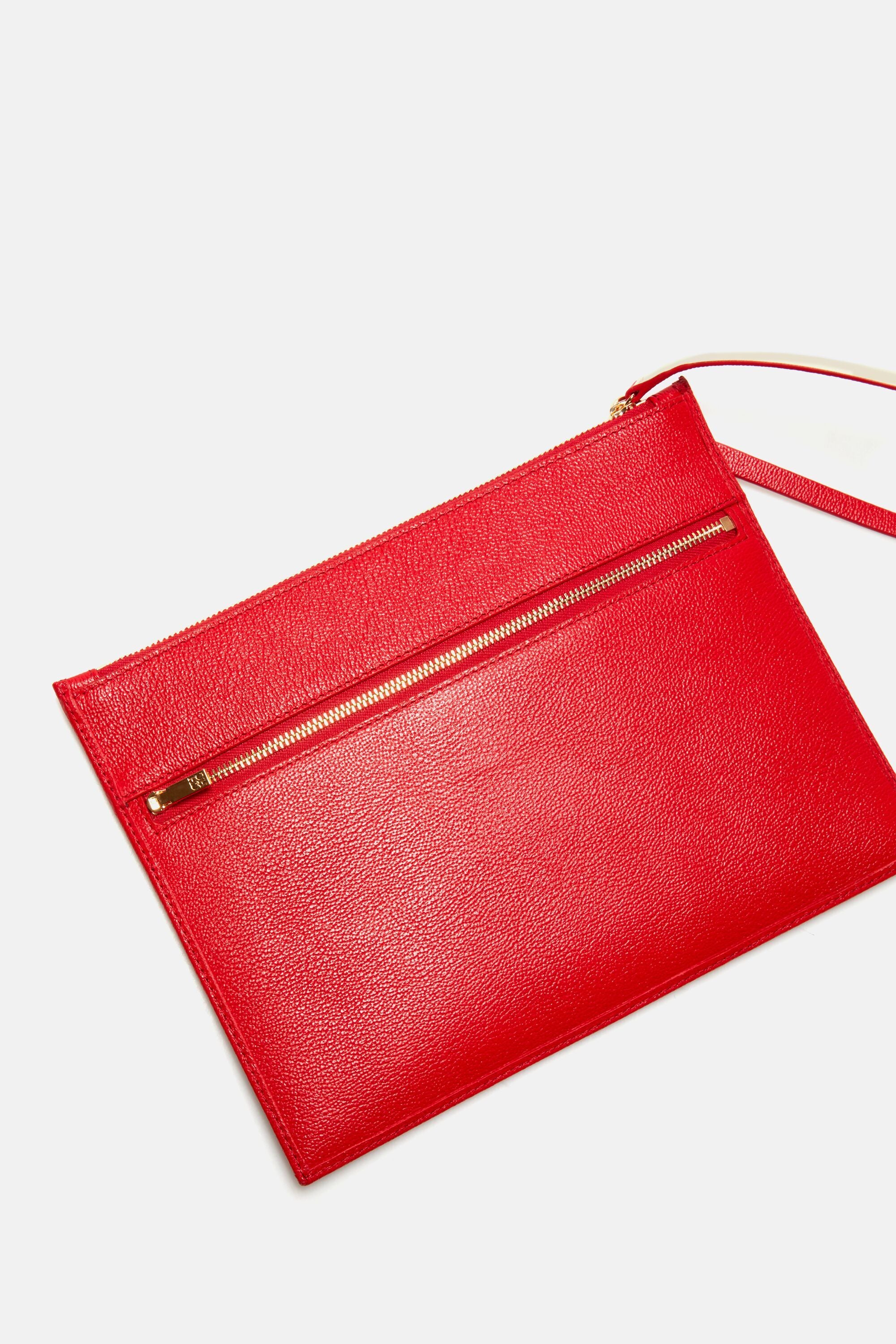 Carolina Herrera Initials Insignia Bag - Red Crossbody Bags