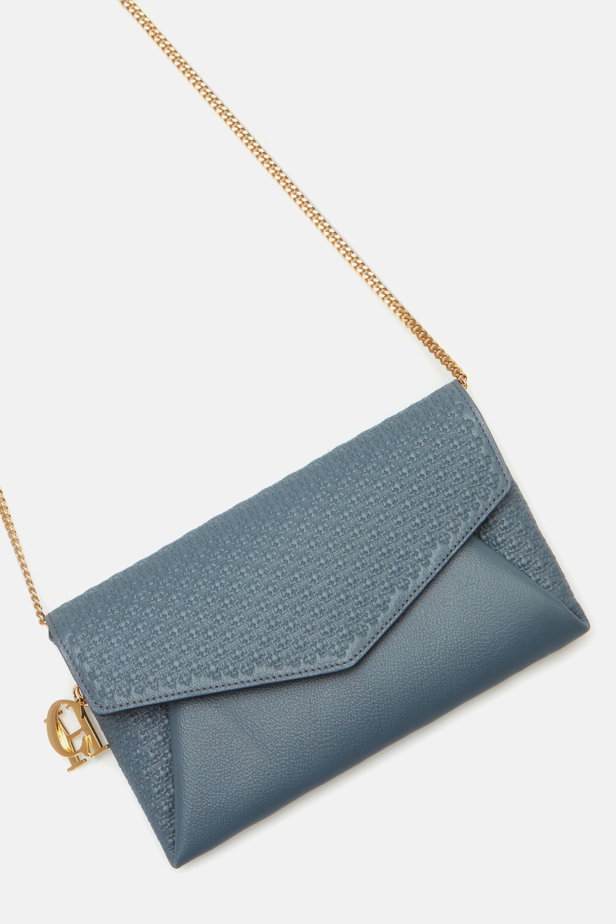 Envelope Wristlet Clutch Crossbody Bag with Chain Strap (Royal