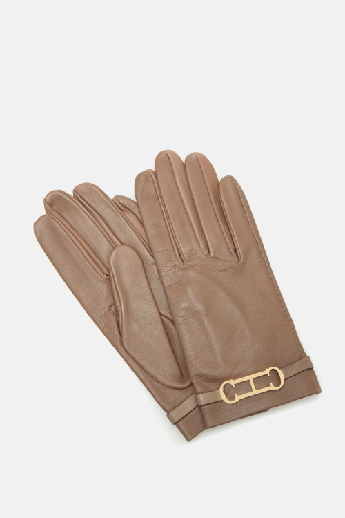 INITIALS INSIGNIA LEATHER GLOVES