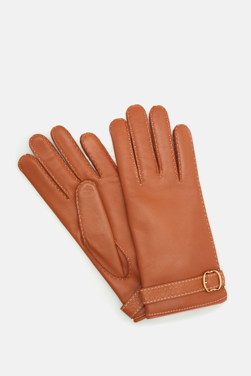 CHARNELA INSIGNIA LEATHER GLOVES