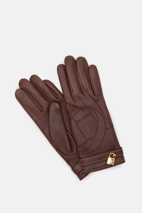 MATRYOSHKA LOCKED LEATHER GLOVES