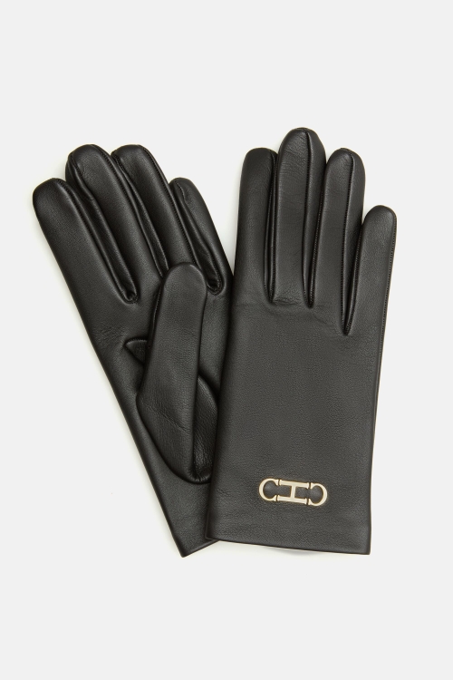 INITIALS INSIGNIA LEATHER GLOVES