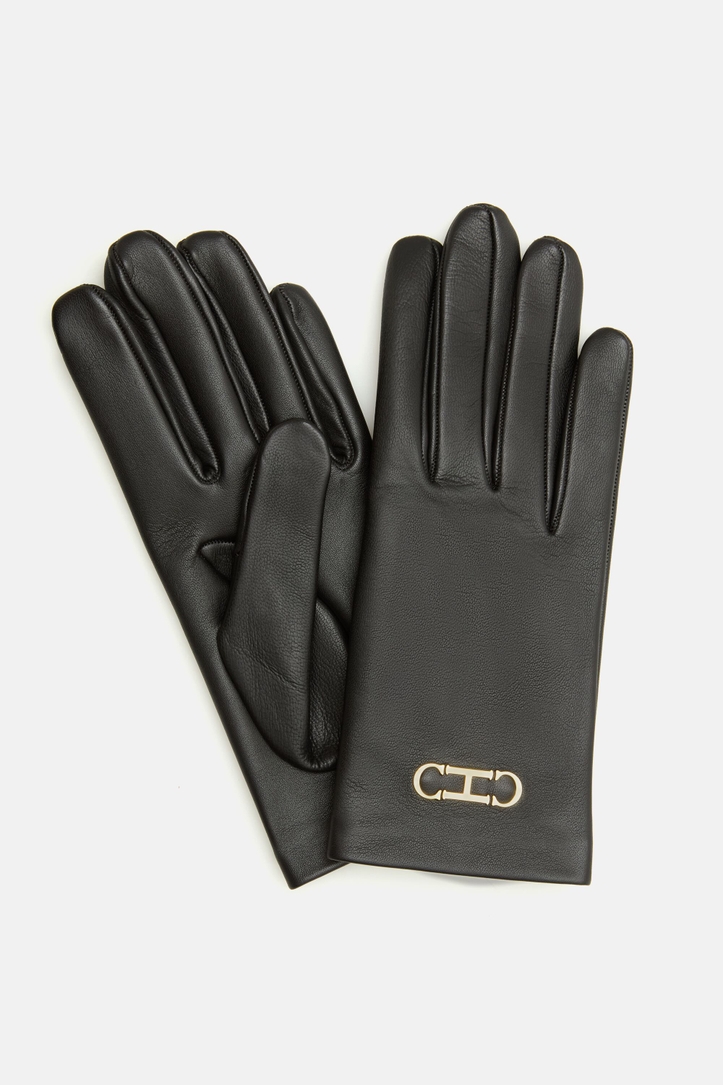 Initials Insignia leather gloves