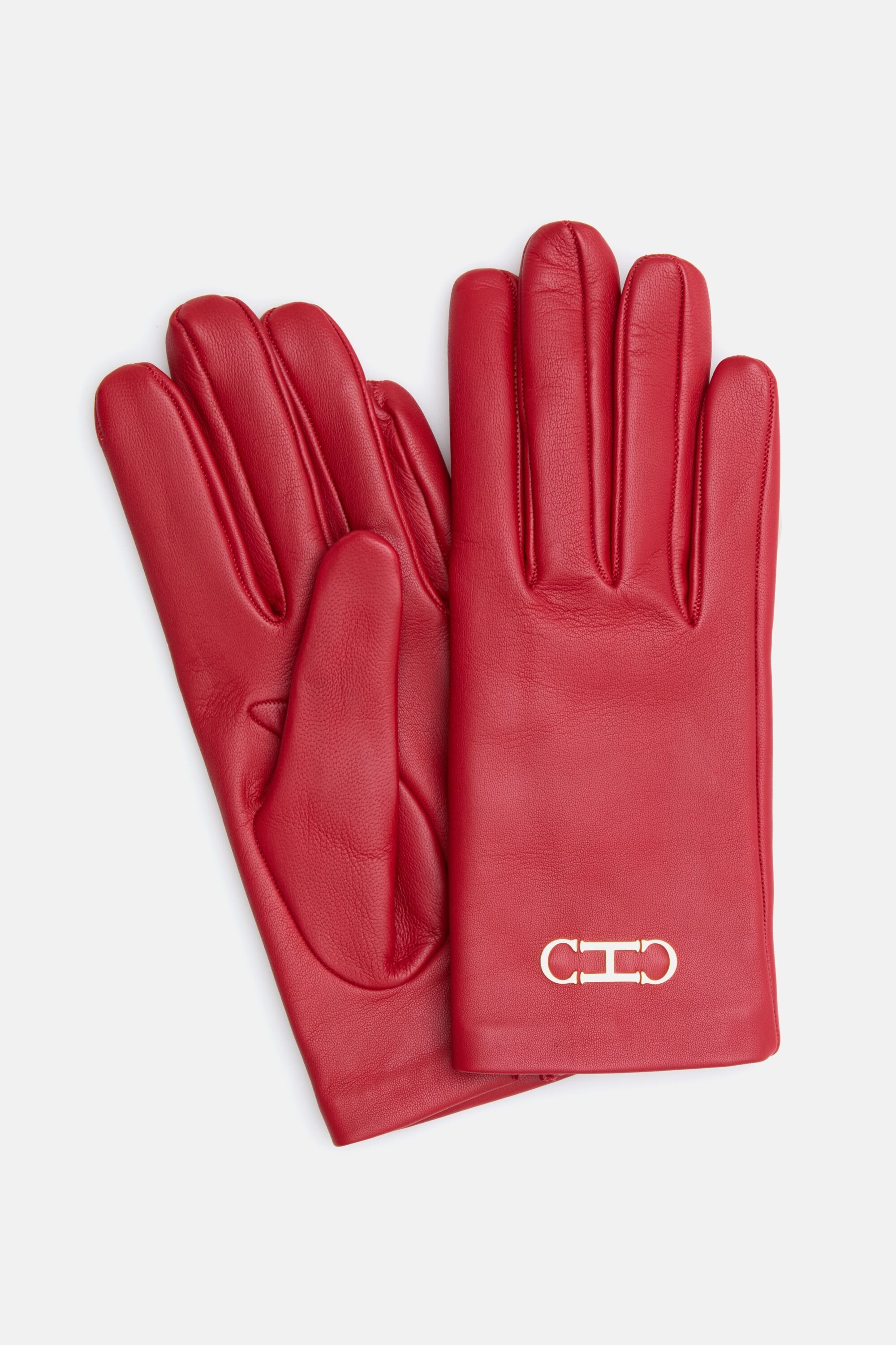 Initials Insignia Leather Gloves