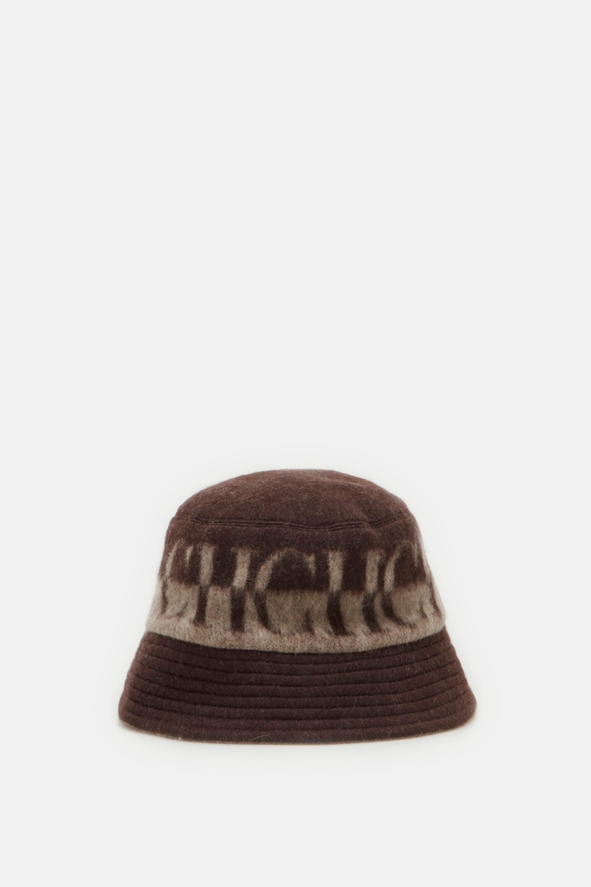 Reversible wool and mohair bucket hat