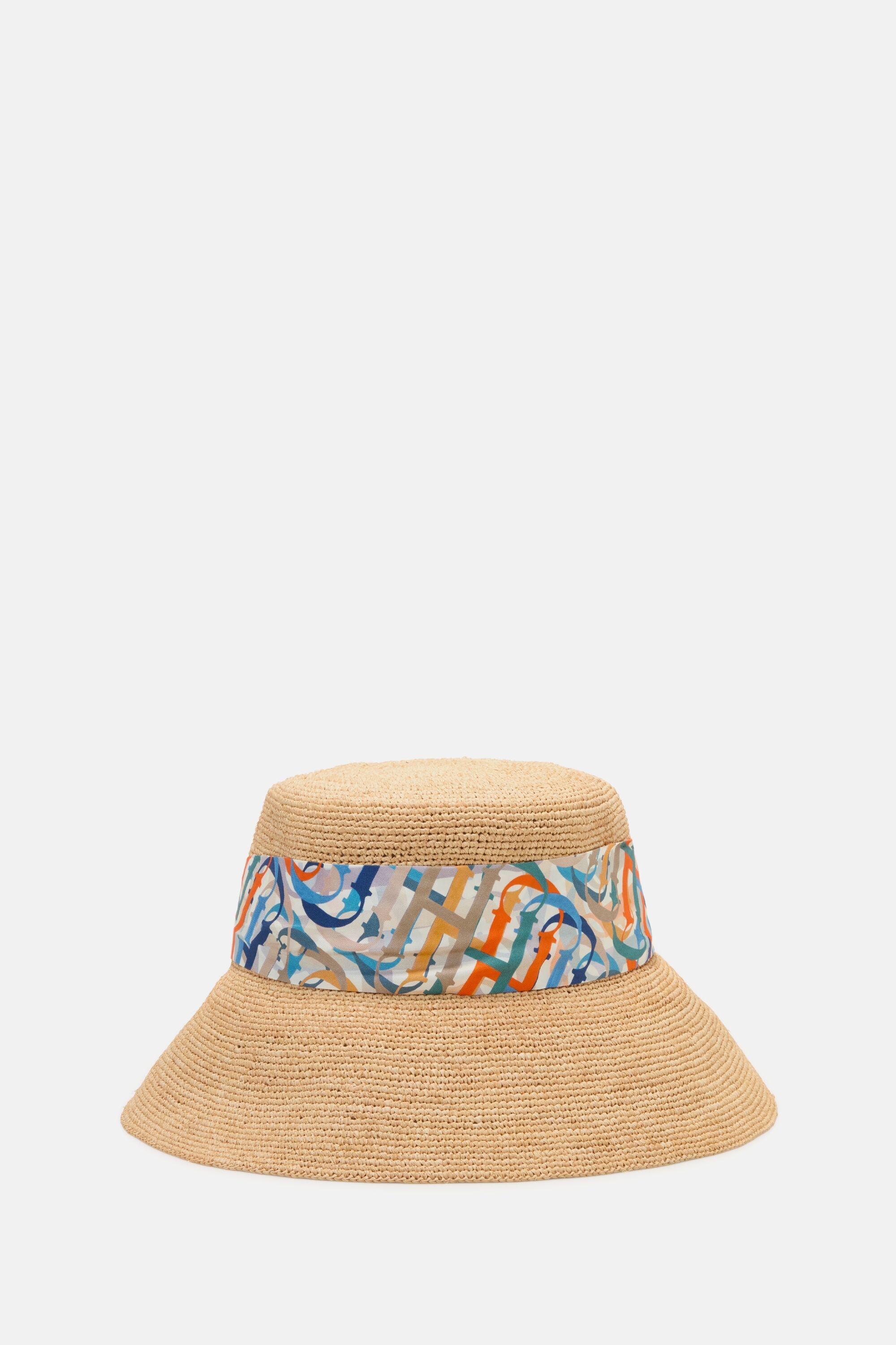 Initials Insignia Raffia Bucket Hat