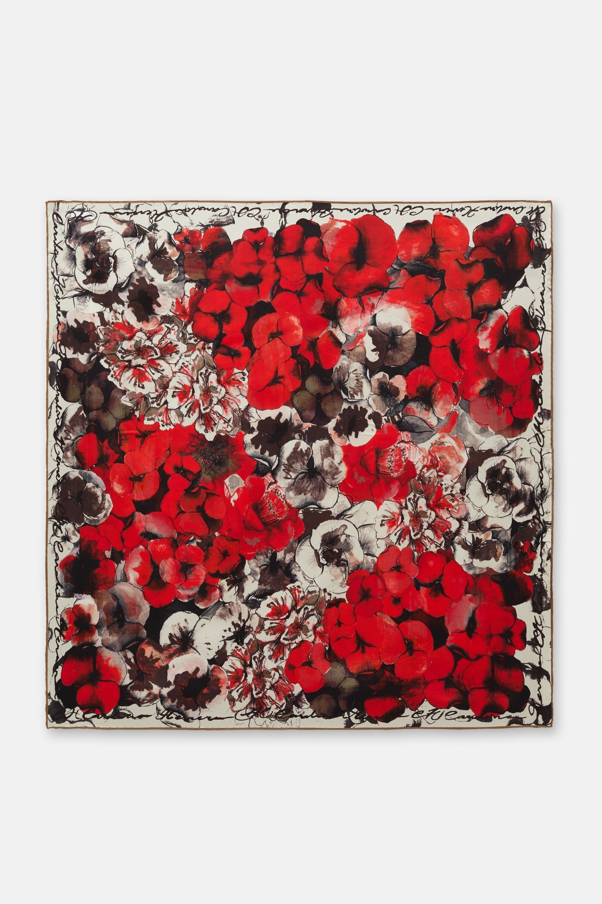 Bouquet 90 silk scarf