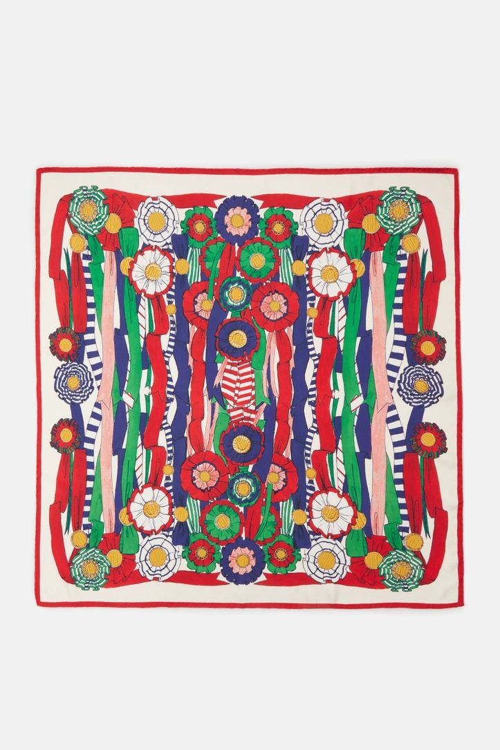 CH Escarapelas 90 silk scarf