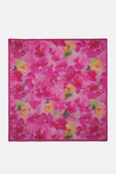 Peonías 90 Silk Scarf - MULTICOLOR