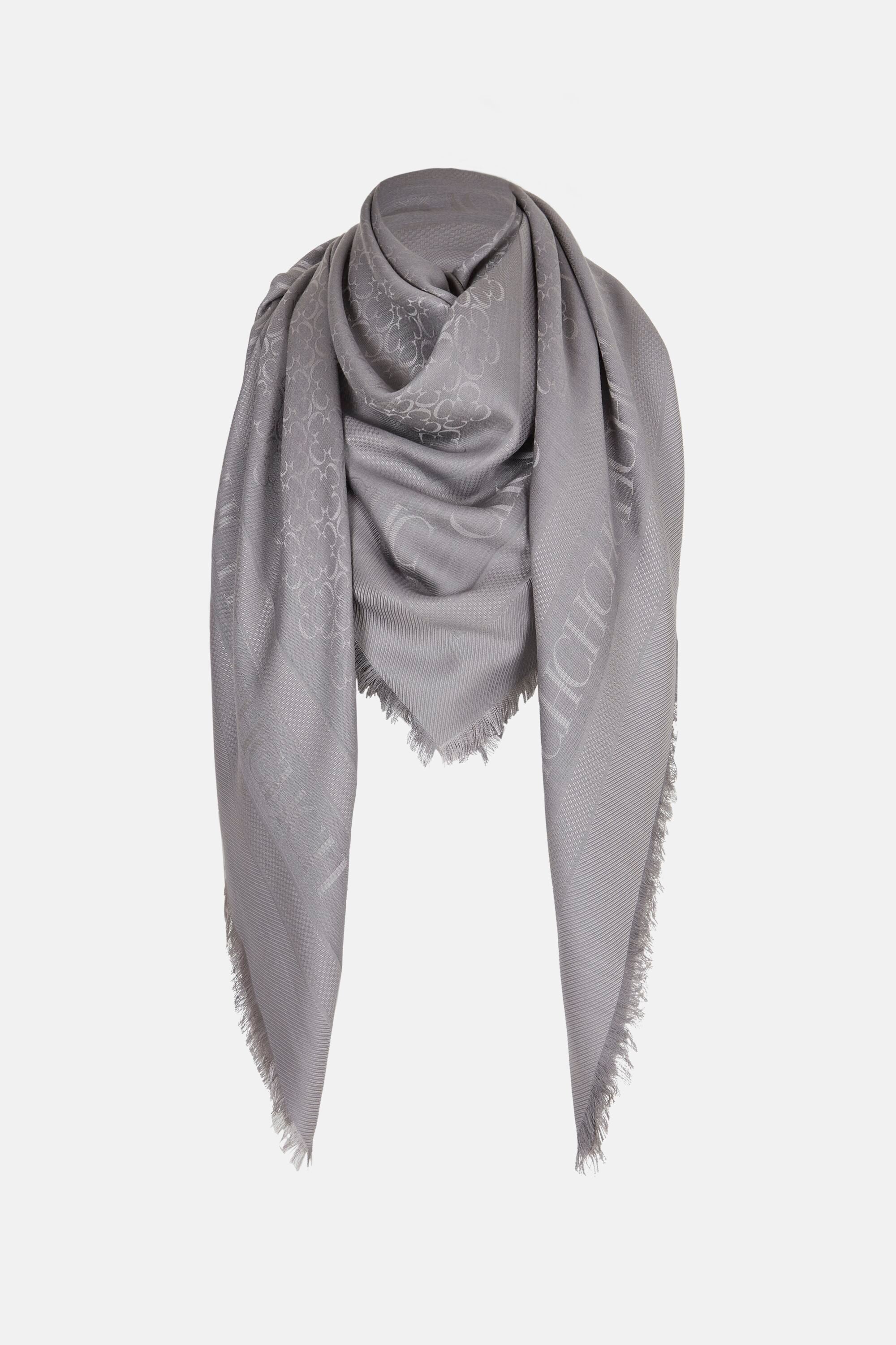 Louis Vuitton  Grey Shine Monogram Shawl/scarf M75120 Scarf/wrap