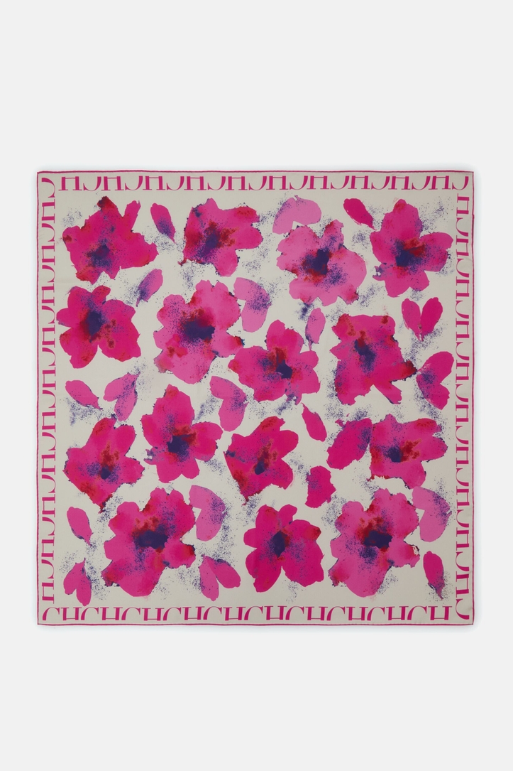 Arty Flowers 90 silk scarf