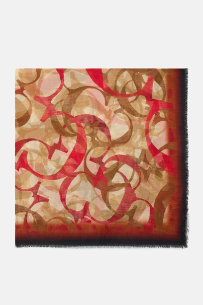 Rosetta Insignia 140 Shawl - RED/BEIGE