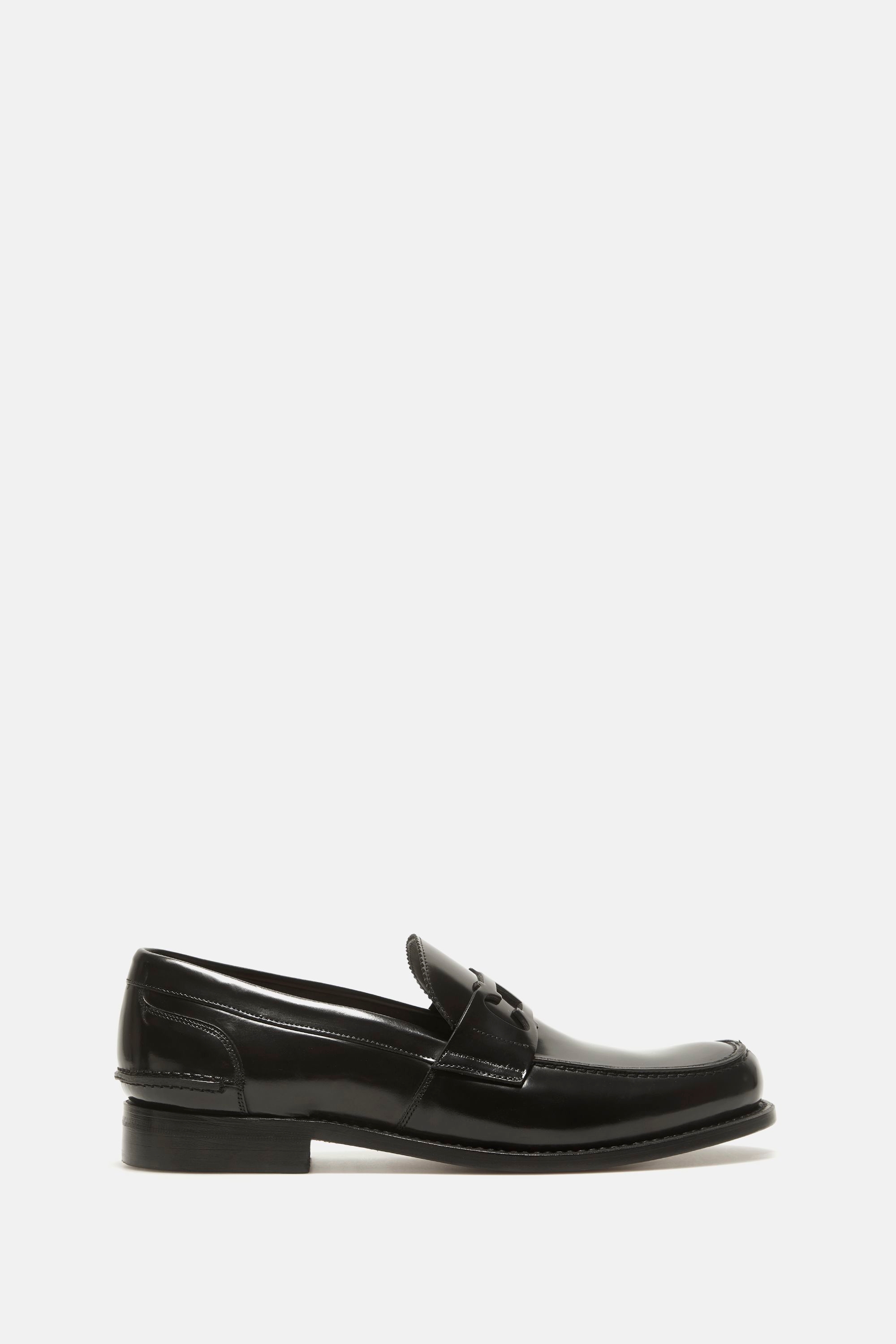 Initials Insignia cutout leather loafers