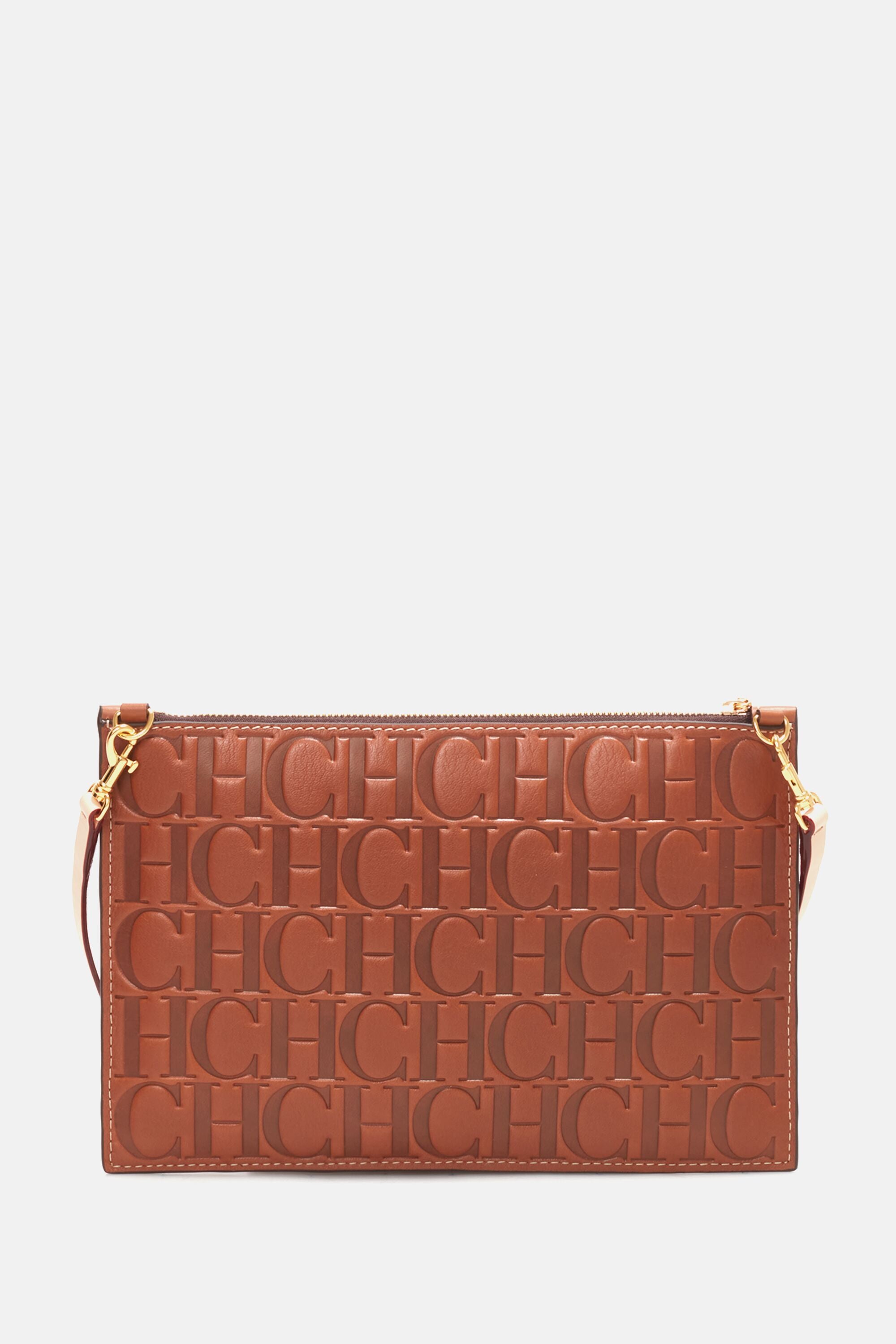 Factory Locked | Shoulder pouch cognac - CH Carolina Herrera