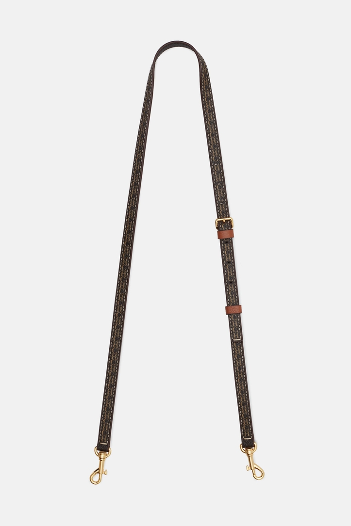 Adjustable leather cross body strap