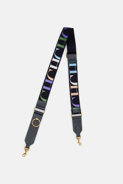Asa Bandolera Regulable de Piel y Grosgrain - MULTICOLOR