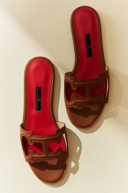 Doma Insignia Cut-out leather slides